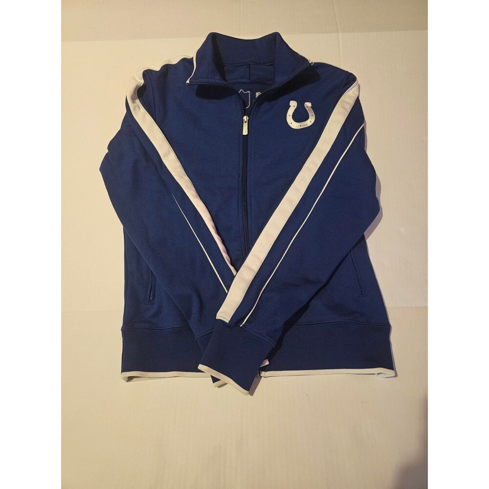 Nike Indianapolis Colts NFL On Field Full Zip Track Jacket Blue Men's Medium
